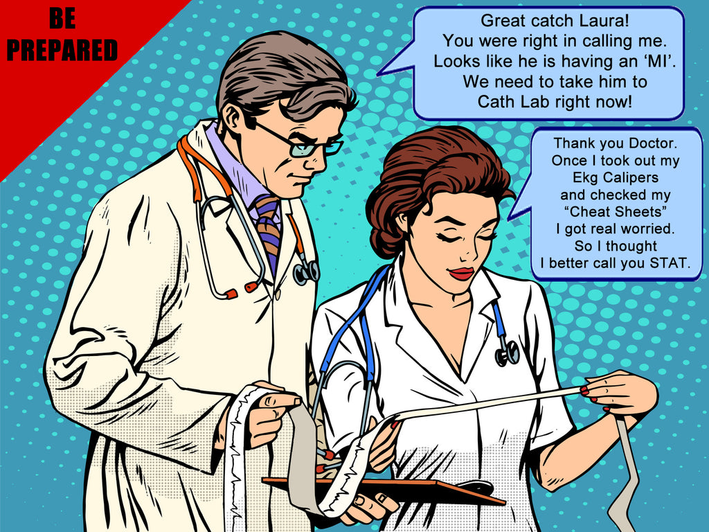 EKG Caliper Plus EKG Educational Cards