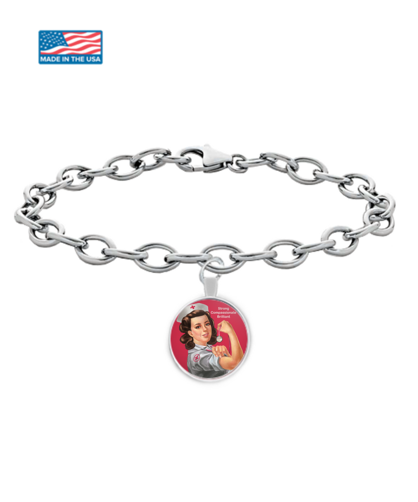 Strong, Compassionate, Brilliant- Nurse Bracelet