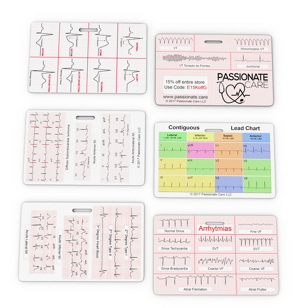 EKG Caliper Plus EKG Educational Cards